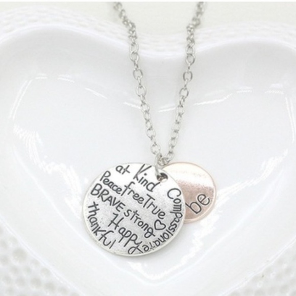 BE KIND boutique tag pendant necklace